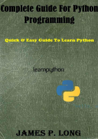 Complete Guide For Python Programming - Long.pdf